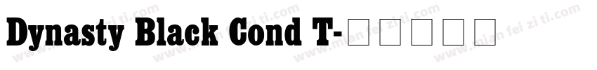 Dynasty Black Cond T字体转换